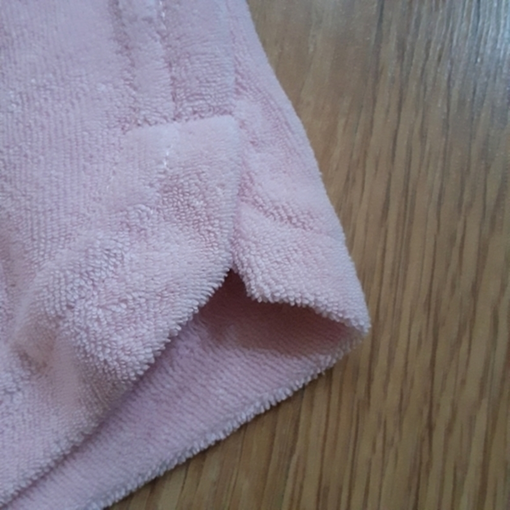 NWT Frank‎ and Oak Plush terry organic cotton retro shorts,light pink,S - Picture 15 of 16